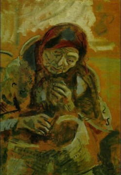  vieille - Vieille Femme à la pelote contemporain Marc Chagall